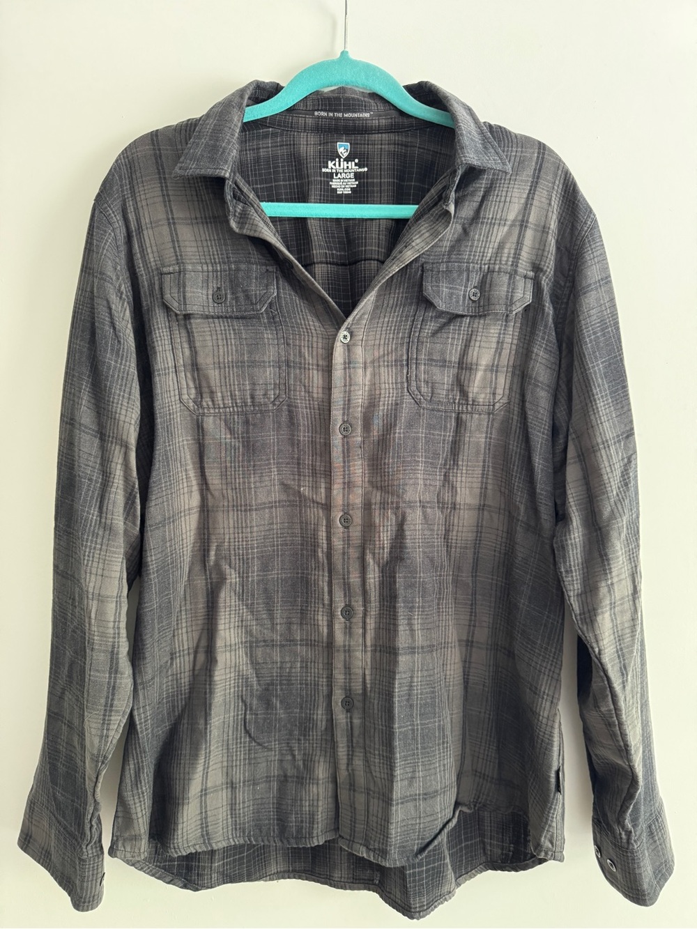 Kuhl Men's Shattered Charcoal Gray Flannel